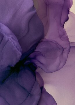 Close-up of a flower petal. the petal is a deep, rich purple color and appears to be made of a soft, silky fabric. the edges of the petal are slightly curled, creating a sense of movement and depth.