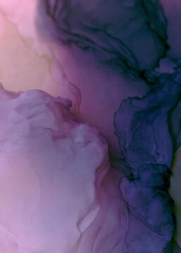 Abstract digital art piece that appears to be made up of different shades of pink, purple, and blue. the colors blend together in a fluid and fluid manner, creating a sense of movement and depth.