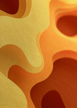 Abstract background with a repeating pattern of orange and yellow shapes. the shapes are arranged in a way that creates a sense of depth and dimension.