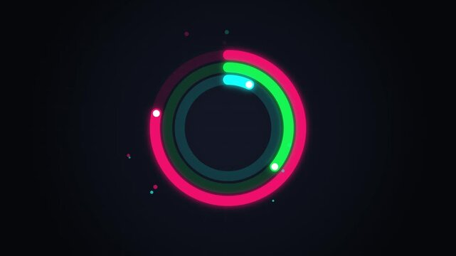 Animated of Daily Activity and Heart Rate Rings