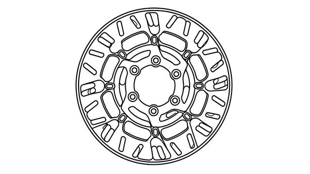 Intricate clock gear design on white background.