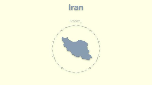 Iran MAP revealing minimalistic animated data analytics for presentations, videos, corporate, documentery 