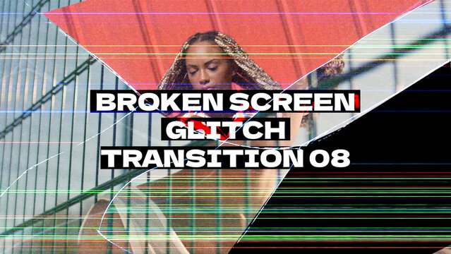 Broken Screen Glitch Transition 08