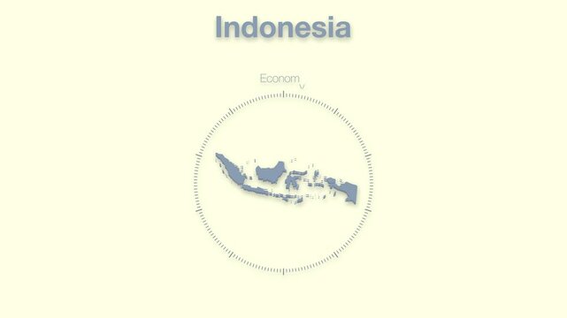Indonasia MAP revealing minimalistic animated data analytics for presentations, videos, corporate, documentery 