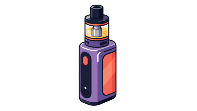 Colorful electronic cigarette vape device vector illustration