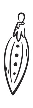 Ornament Hanging Teardrop Doodle Line Art