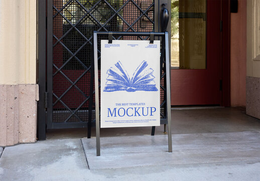 Mockup Of Customized Freestanding Advertisement