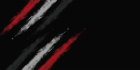 Gaming esport background striking stripes electric banner vector illustration design red black grunge brush wing comic pattern modern abstract concept livery stripes decal paint splash splatter.eps 10 © Ahlakul Karimah