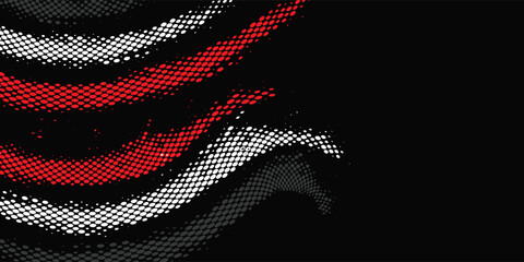 Gaming esport background striking stripes electric banner vector illustration design red black grunge brush wing comic pattern modern abstract concept livery stripes decal paint splash splatter.eps 10 © Ahlakul Karimah
