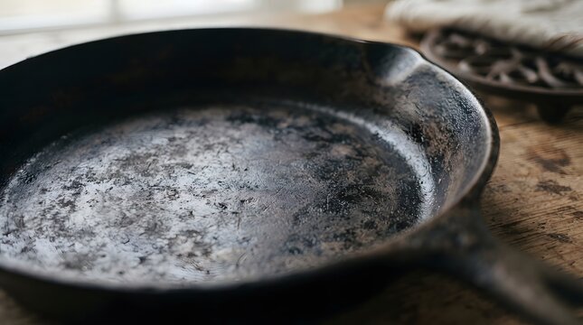 Aged Iron Pan Surface