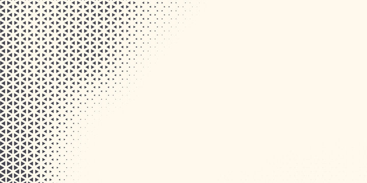 Triangles Vector Abstract Geometric Technology Background. Halftone Triangular Retro Style Simple Pattern. Minimal Style Dynamic Tech Wallpaper