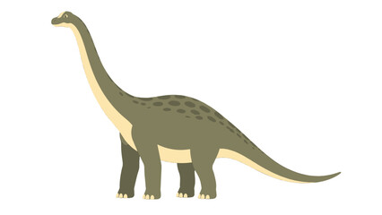 Long neck sauropod dinosaur cartoon vector illustration © Artstock