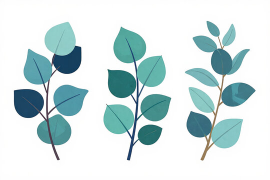 Eucalyptus Leaves in Striking Blue-Green Hues Portraying Lush Botanical Charm, Inviting Serenity and Refreshing Vibes