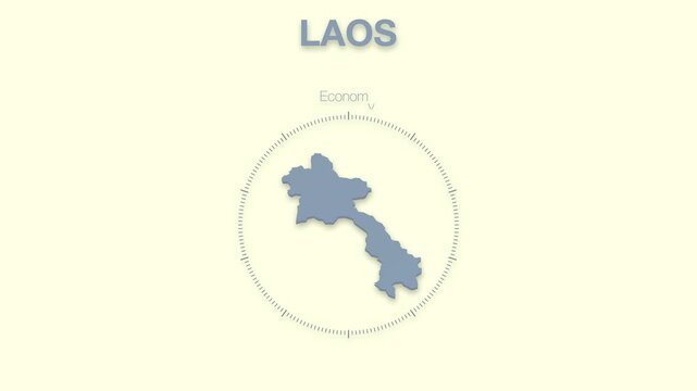 LAOS MAP revealing minimalistic animated data analytics for presentations, videos, corporate, documentery 