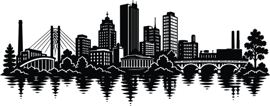 Toledo Skyline Vector Illustration