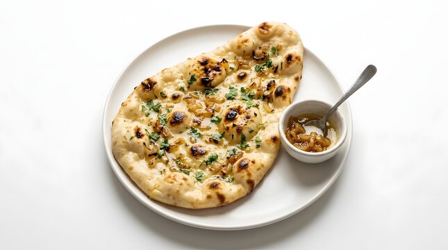 Naan bread with onion ghee