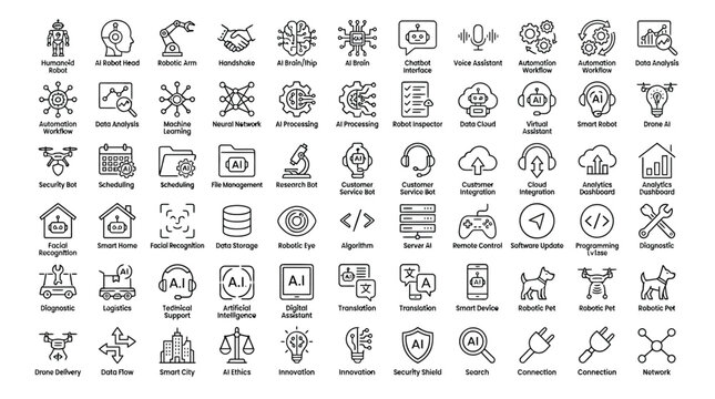 Hand Drawn Web and Business Icon Set with Travel Shopping Money Network and Internet Symbols Vector Doodle Collection for Website and User Interface Design