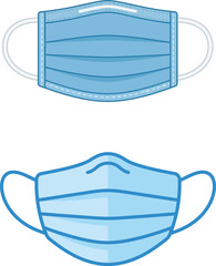 Fototapeta premium Blue disposable face mask with loops