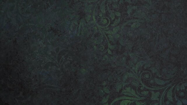 Macro Shot of Emerald Green Pattern on Dark Textured Background