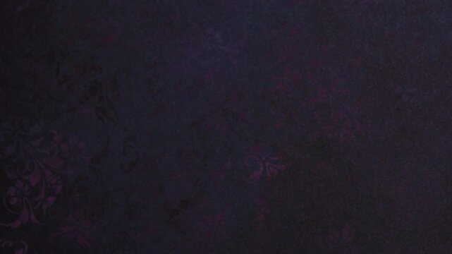 Close Up Shot of Dark Purple Vintage Floral Damask Pattern with Subtle Accents