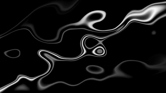 Smooth Black and White Fluid Background Animation