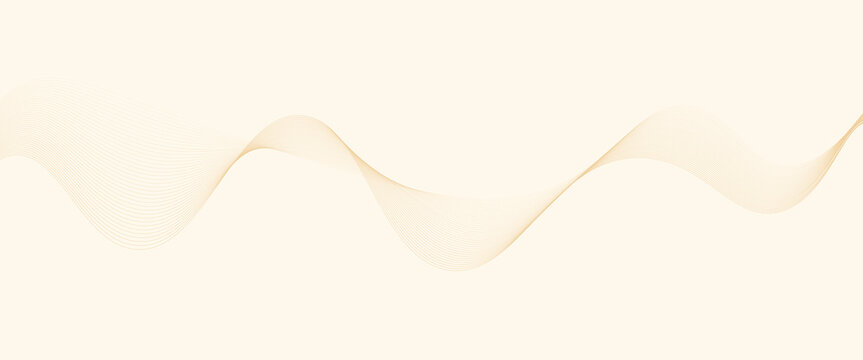 Abstract orange waves on light orange backdrop