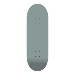 Fototapeta premium Minimalist grey skateboard deck isolated on transparent background