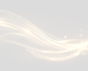 Glitter dust particles png with glowing magic effect, blurred bokeh texture, radiant shine and festive abstract composition. © Oleg Michalov