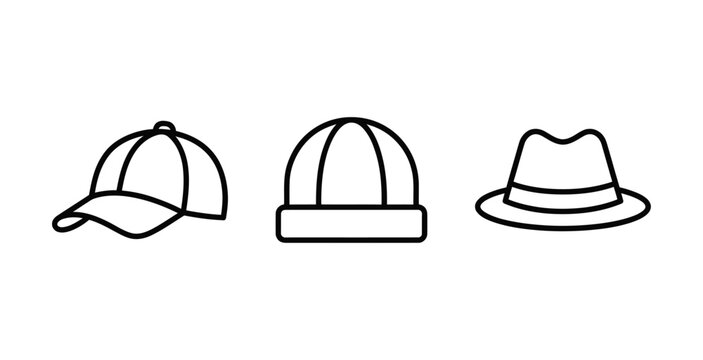 Hats and Caps Icon Set