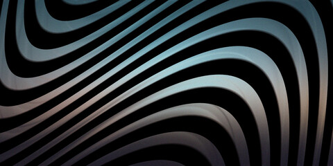 Naklejka premium Abstract background with repeating curved lines and soft metallic gradient.