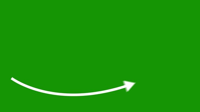 Animated Curved Arrow Line | Hand Drawn Motion Graphics VFX Overlay