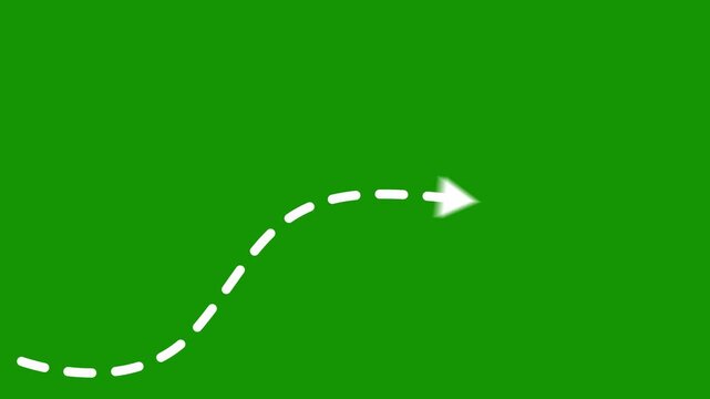 Animated Curved Arrow Line | Hand Drawn Motion Graphics VFX Overlay