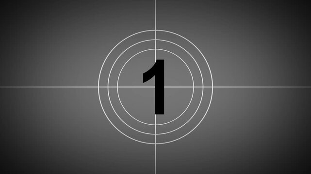 Countdown to any things start moment concept, Wait for start video. old movie countdown ,Cinema with countdown leader, vintage old and retr&ograve; countdown 5 - 0 countdown movie cinematic animation