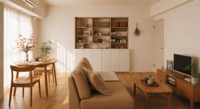 Traditional Korean Interior Room Background
apt room -05-