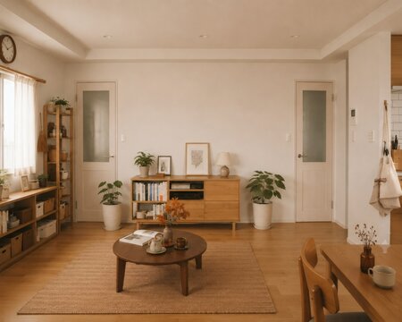 Traditional Korean Interior Room Background
apt room -06-