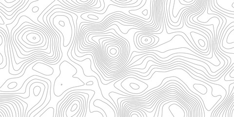 Detailed topographic map contour lines pattern with black and white abstract elevation geography shapes topographic abstract geography elevation background © Samim islam