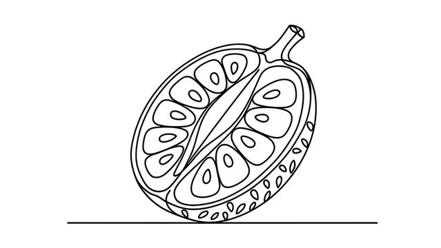 Hand drawn fig fruit illustration on white background.