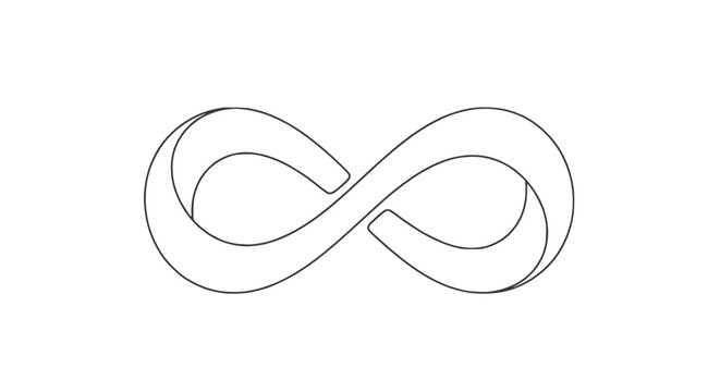Infinite Loop Symbol Outline - Endless Cycle, Unending Possibility