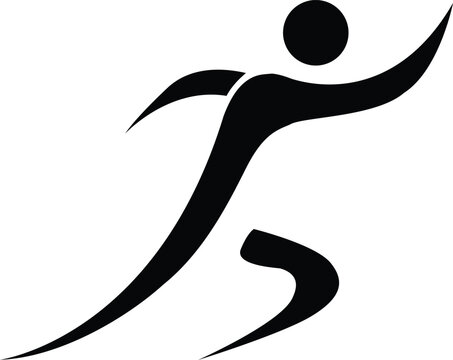 Abstract Running Sports Fitness Logo Design