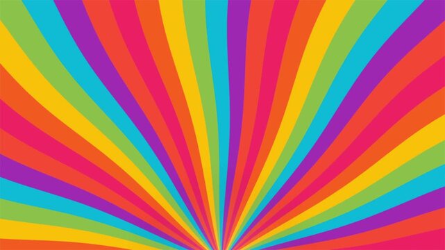 Retro Groovy Sunburst Colorful Motion Background Animation