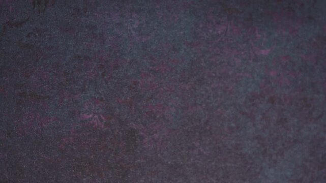 Close Up Shot of Dark Purple Grunge Damask Pattern Surface