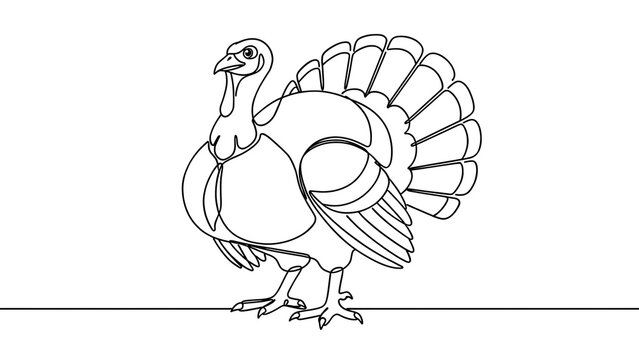 Turkey illustration on white background.
