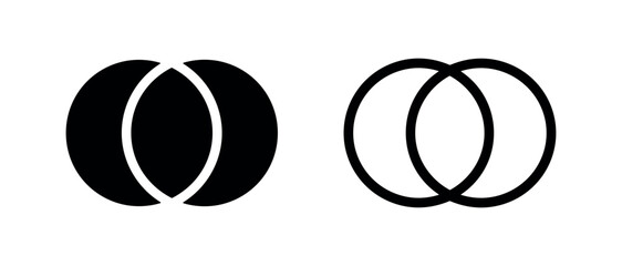 Fototapeta premium Logic venn diagram icons