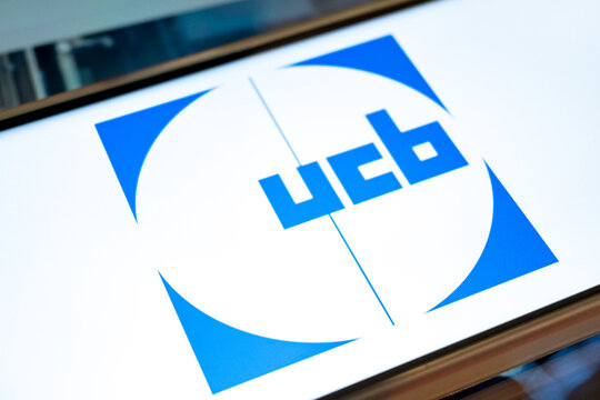 Ucb pharma logo shown on generic device surface