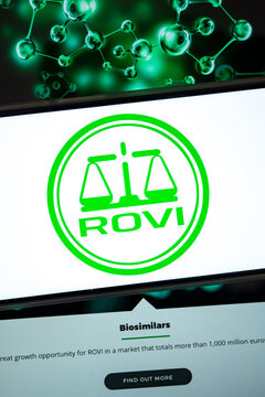 Rovi company logo and biosimilar pharmaceutical concept
