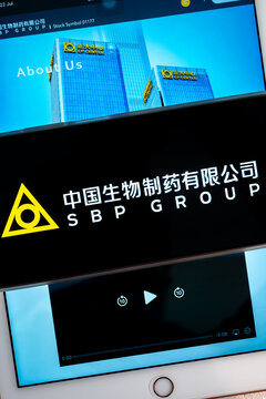 Sbp group company website and business overview displayed on tablet