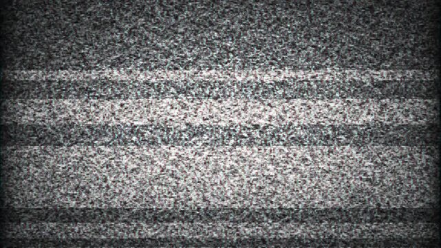 Old CRT Television Static Glitch Effect with Analog Broadcast Noise Motion Graphics