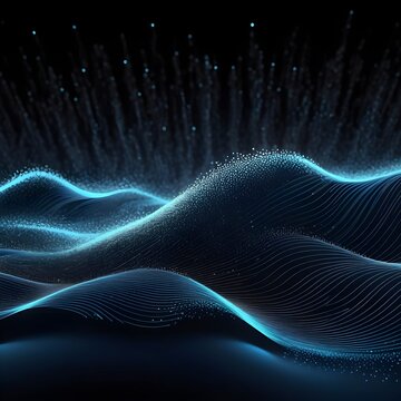 Abstract Luminous Particle Field Technology Background
