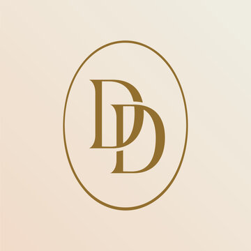 DD Monogram Serif Letter Logo Vector