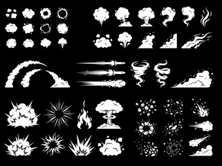 Cartoon Explosion and Smoke Effects Vector Set for Comic Action Design © STOCK EXPERT